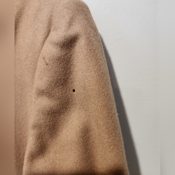 Vintage 80s Carmel Brown Pendleton USA Made Size 8 100% Virgin Wool TrenchCoat - Picture 5 of 10